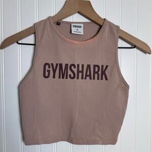 Gymshark Training Crop Cotton Tank Dusty Pink Women’s Size XS